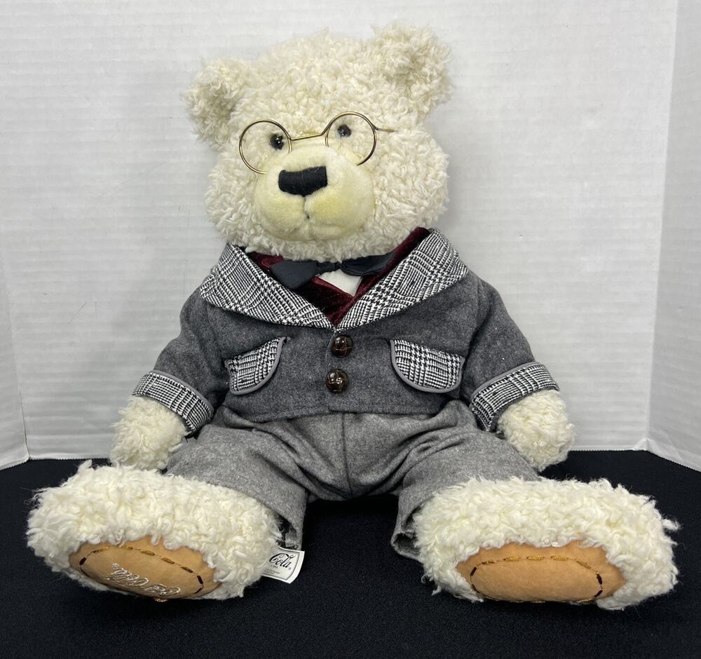 COCA COLA SODA FOUNTAIN Teddy Bear Dr. John S. Pembearton 1998 RETIRED 18”